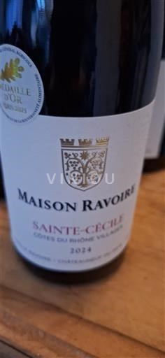 Viner Rouge sec Sainte-Cécile Maison Ravoire 2024 Frankrike Rhônedalen Côtes-du-Rhône-Villages AOC