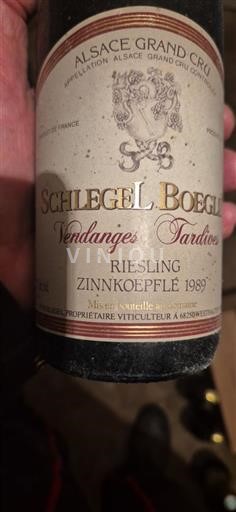 Alsazia Non specificato Grand Cru Schlegel Boeglin Vendanges Tardives 1989