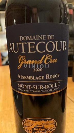 Vaud La Côte AOC Domaine Autecour Assemblage Rouge 2020