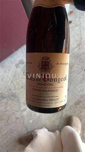Burgundi Clos-de-vougeot Grand Cru Jean-Marc Millot Grand Maupertui Ei vuosikertaa