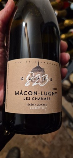Vine Blanc sec 823 Les Charmes Jérémy Lafarge 2020 Frankrig Bourgogne Mâcon og mâcon-landsbyer AOC