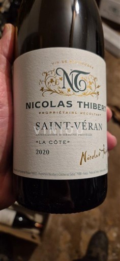 Borgonha Saint-Véran Nicolas Thibert La Côte 2020
