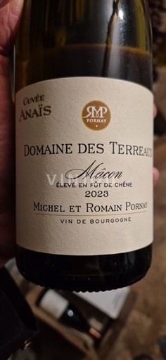 Vine Blanc sec Anaïs Domaine S Terreaus 2023 Frankrig Bourgogne Mâcon og mâcon-landsbyer AOC