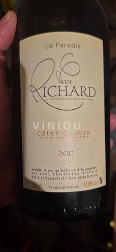 Jura Côtes du Jura Victor Richard Le Paradis 2011