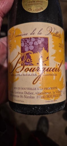 Loiretal Bourgueil Domaine La Villatte 2015