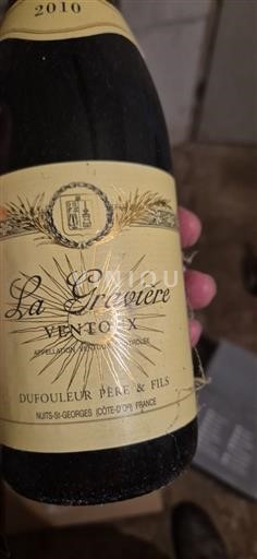 Vin Rouge sec La Gravière Dufouleur Père & Fils 2010 France Vallée du Rhône Ventoux AOC