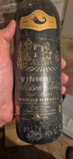 Burdeos Bordeaux superior Château Maison Noble 2000