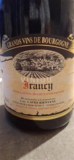Bourgogne Irancy Caves Bienvenu 2010