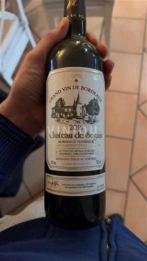 Burdeos Bordeaux superior Château Seguin 2016