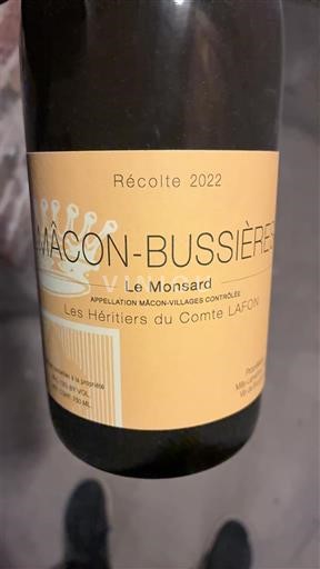 Wines Blanc sec Le Monsard Les Héritiers du Comte Lafon 2022 France Burgundy Mâcon and Mâcon-Villages AOC