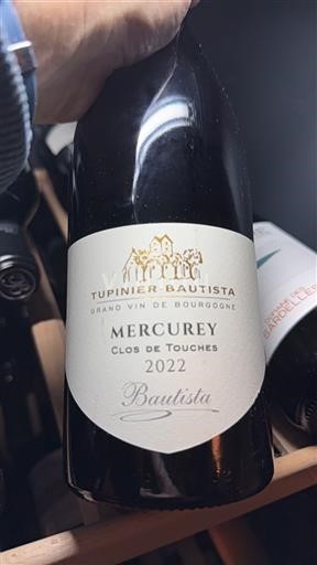 Vin Rouge sec Clos de Touches Bautista Tupinier-Bautista 2022 France Bourgogne Mercurey AOC