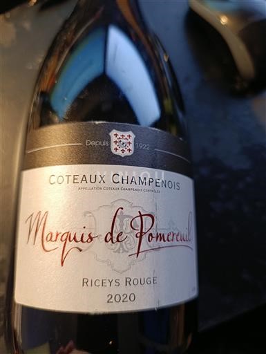 Champagne Coteaux-champenois Marquis de Pomereuil 2020