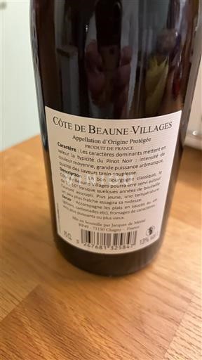 Bourgogne Côte de beaune villages Jacques de Merial Non Millésimé