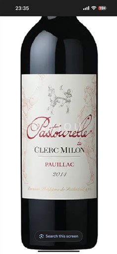 Bordeaux Pauillac Clerc Milon Pastourelle 2014