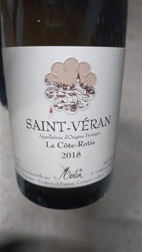 Vinos Blanc sec La Côte-Rotie Domaine Merlin 2018 Francia Borgoña Saint-Véran AOC