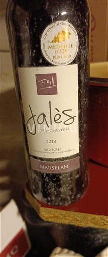 Alps and Rhone Valley Ardèche Jalès Les Vignerons Marselan 2018