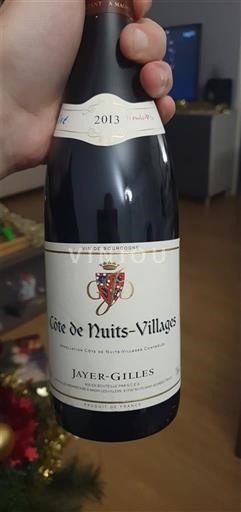 Wijnen Rouge sec Jayer-Gilles 2013 Frankrijk Bourgondië Côte de Nuits Villages AOC
