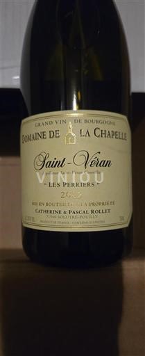 Borgonha Saint-Véran Domaine La Chapelle Les Perriers 2020