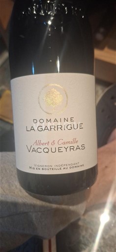 Rhône-dalen Vacqueyras Domaine La Garrigue Albert & Camille 2022