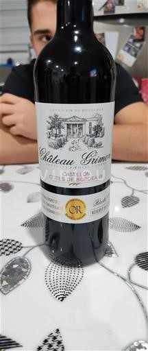 Bordeaux Castillon-côtes-de-bordeaux Château Grimon Ei vuosikertaa