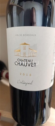 Bordeaux Château Chauvet L'intemporel 2016