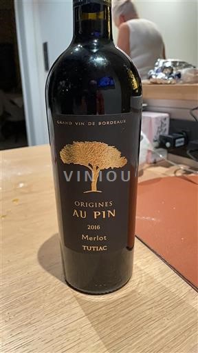 Bordeaux Tutiac Origines Au Pin 2016