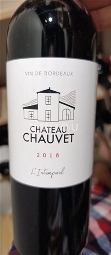 Bordeaux Château Chauvet L'Intemporel 2018
