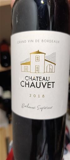 Burdeos Bordeaux superior Château Chauvet 2018