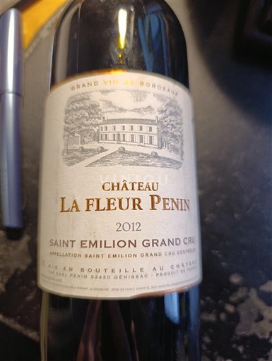 Bordeaux Saint-Émilion Grand Cru Grand Cru Château La Fleur Penin 2012