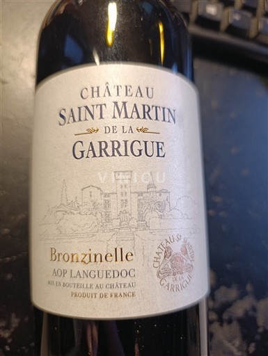 Wijnen Rouge sec Bronzinelle Château Saint Martin de la Garrigue Non millésimé Frankrijk Languedoc AOC