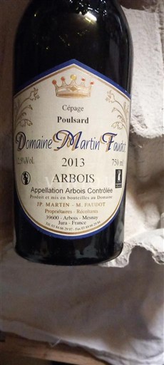 Jura Arbois Domaine Martin Faudot Poulsard 2013