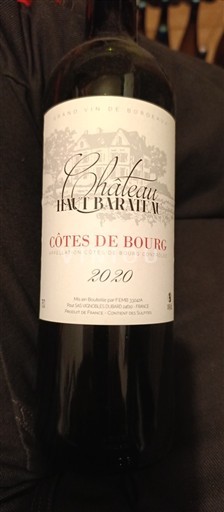 Bordeaux Côtes de Bourg Château Haut Barrail 2020
