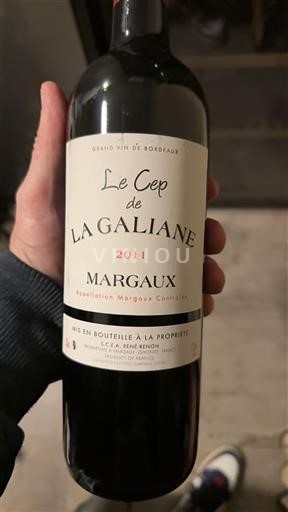 Bordeaux Margaux Le Cep de la Galiane 2011
