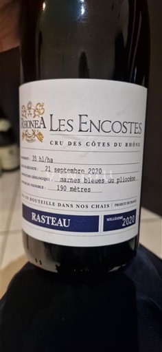 Rhônevallei Rasteau Agnès et Philippe Richénea Les Encostes 2020