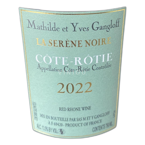 Rhône-dalen Côte-rôtie Mathilde et Yves Gangloff La Sereine Noire 2022