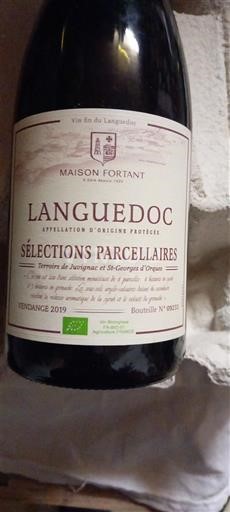 Langvedok Languedoc Maison Fortant Sélections Parcellaires 2019