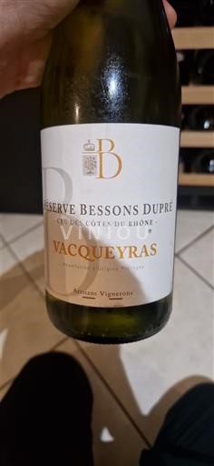 Vallée du Rhône Vacqueyras Bessons Dupré Réserve 2024