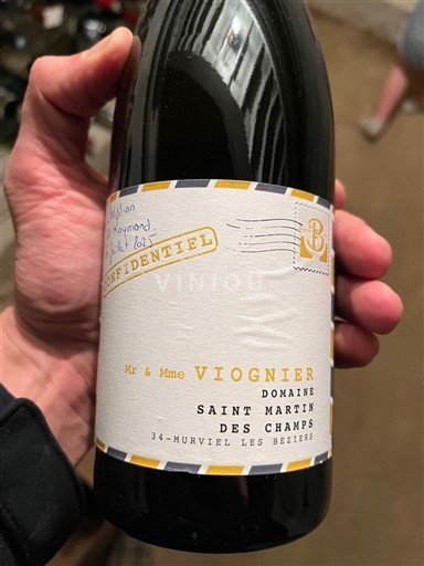 Languedoc Ikke specificeret Domaine Saint Martin des Champs Mr & Mme Viognier Confidentiel 2023