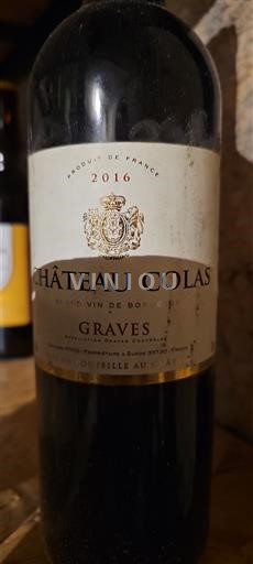 Bordeaux Graves Château Colas 2016
