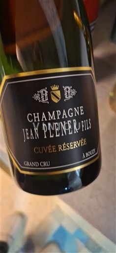 Champaña Champán Grand Cru Jean Plener Fils Réservée Sin añada
