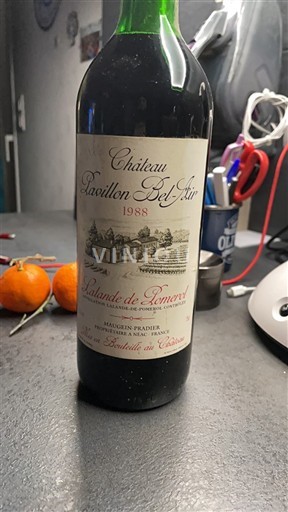 Burdeos Lalande-de-Pomerol Château Pavillon Bel-Air 1988