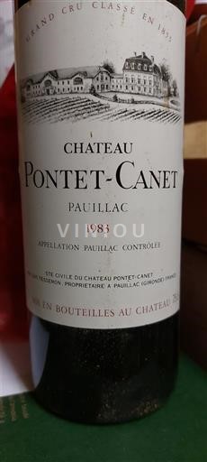 Бордо Пойяк Grand Cru Château Pontet Canet 1983