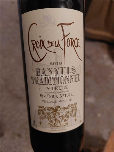 Roussillon Banyuls Croix de la Force Traditionnel Vieux 2019