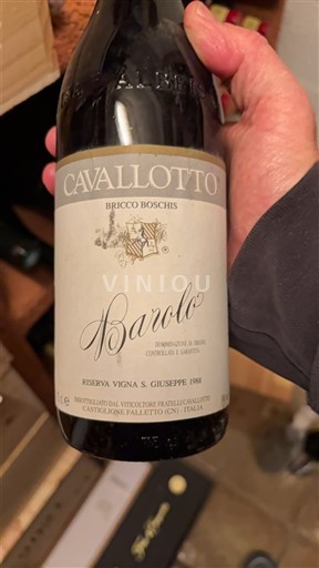 Piemonte Barolo Cavallotto Bricco Boschis Riserva Vigna S. Giuseppe 1988