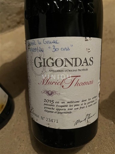 Údolí Rhôny Gigondas Muriel Thomas 2015
