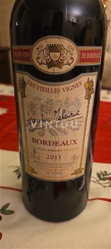 Bordeaux Jean-Luc Malauva Les Vieilles Vignes 2011