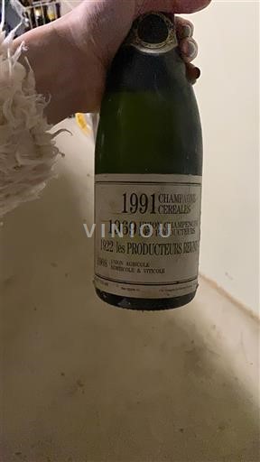Champaña Champán Union Champenoise des Producteurs Réunis Céréales 1991