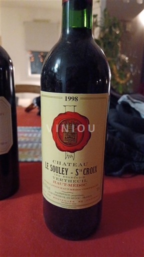 Bordeaux Haut-Médoc Château Le Souley Sainte-Croix 1998