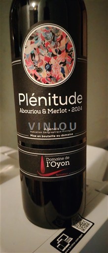 Sudoeste Comté tolosano Domaine L'Oyon Plénitude 2024
