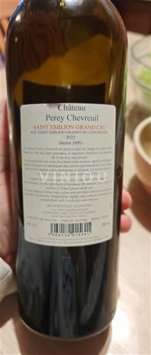 Bordeaux Saint-Émilion Grand Cru Château Perey Chevreuil 2022